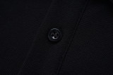 Summer Men's Fashion Embroidery Logo Printing Cotton Casual Short Sleeve Polo Shirt Black P93