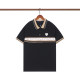 Summer Men's Simple Embroidered LOGO Cotton Casual Short Sleeve POLO Shirt Black P101
