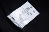 Summer Men's Full Printed LOGO Cotton Casual Short-Sleeved Polo Shirt Black P100
