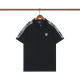 Summer Men's Simple Embroidered Logo Cotton Casual Short Sleeve Polo Shirt Black P98