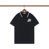Summer Men's Simple Versatile Casual Short Sleeve Polo Shirt Black P110