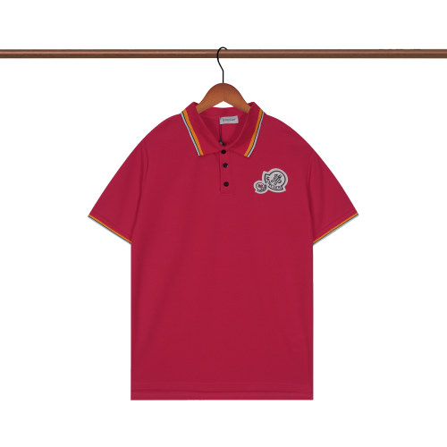 Summer Men's Simple Versatile Casual Short Sleeve Polo Shirt Red P110