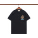 Summer Men's Pineapple Embroidered Logo Casual Short Sleeve Polo Shirt Black P107