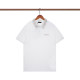 Summer Men's Simple Embroidered Logo Casual Short Sleeve Polo Shirt White P97