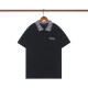 Summer Men's Simple Embroidered Logo Casual Short Sleeve Polo Shirt Black P96