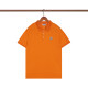 Summer Men's Simple Versatile Casual Short Sleeve Polo Shirt Orange P109