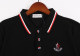 Summer Men's Simple Embroidered Logo Casual Short Sleeve Polo Shirt Black P80