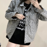 Original MONOGRAM DNA Jacquard Denim Jacket Gray