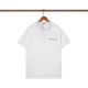 Summer Men's Simple Embroidered Logo Casual Short Sleeve Polo Shirt White P115