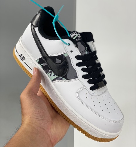 Air Force 1 Low White Ripstop Camo Black Gum