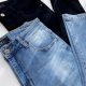 Men's New Spring Super Soft Printed Silver Label Jeans Blue