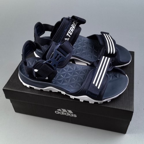 Terrex Summer Men's Velcro Comfortable Breathable Sports Casual Sandals Blue GZ9208
