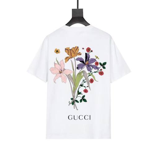 Summer Adult Bouquet Printed Cotton Casual Short Sleeve T Shirt White