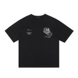 Summer Adult Fashion Printed Cotton Casual Short Sleeve T Shirt Black China Size