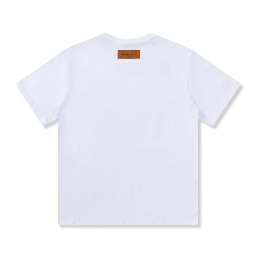Summer Adult Simple Printed Cotton Casual Short Sleeve T Shirt White