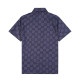 Summer Men's Fashion Logo Printed Short Sleeve Shirt Shorts Set Purple