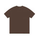 Summer Adult Simple Versatile Embroidered Logo Cotton Short Sleeve T-Shirt Brown 3122#