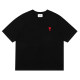 Summer Adult Simple Versatile Embroidered Logo Cotton Short Sleeve T-Shirt Black 3122#