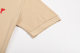 Summer Adult Simple Versatile Thickened Small Heart Embroidered Cotton Short Sleeve Polo Shirt Beige 118