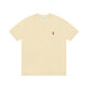 Summer Adult Simple Versatile Embroidered Logo Cotton Short Sleeve T-Shirt Apricot 3122#