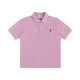 Summer Adult Simple Versatile Thickened Small Heart Embroidered Cotton Short Sleeve Polo Shirt Pink 118