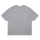 Summer Adult Simple Versatile Embroidered Logo Cotton Short Sleeve T-Shirt Gray 3122#