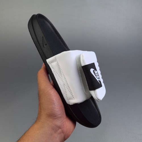 Offcourt Adjust Slide Outdoor Beach Velcro Sandals Light Black White