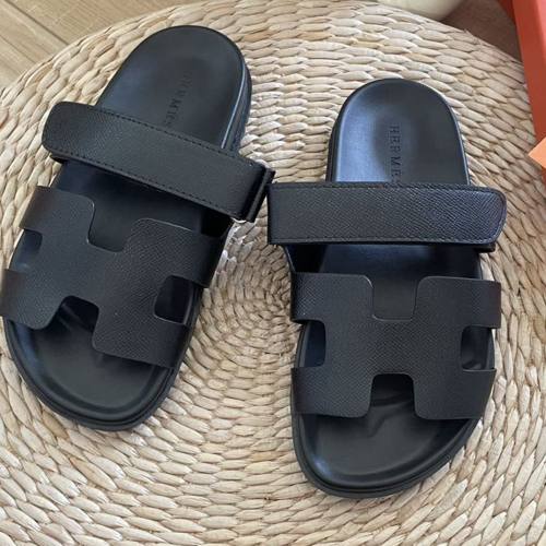Summer New Granular Leather Surface Comfortable Breathable Men's Sandals Black