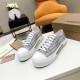 Adult Vintage Check Cotton Casual Sneakers Archive Gray White
