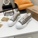 Adult Vintage Check Cotton Casual Sneakers Archive Beige White