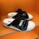 Summer Men's Adult Trainer Fashion Double Buckle Thick Bottom Sandals Black White