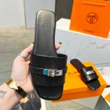 Fashionable Light-luxurious Comfortable Leather Surface Wear-resistant Women's Sandals Black
