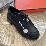 Elevated-sole Comfortable Leather Surface Business Leisure Derby Shoes Black