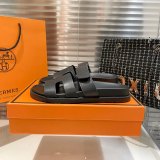 Retro Minimalist Comfortable Leather Fashionable Sandals Black