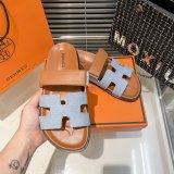 Retro Minimalist Comfortable Leather Fashionable Sandals Brown Gray