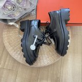 Elevated-sole Comfortable Leather Surface Business Leisure Derby Shoes Black