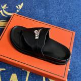 Retro Light-luxury Comfortable Leather Surface Breathable Wear-resistant Fashion Sandals Black