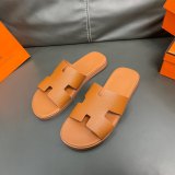Fashionable Retro Soft Leather Breathable Wear-resistant Casual Men's Sandals Brown