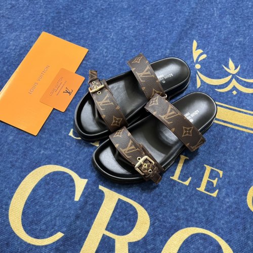 Adult Bom Dia Comfort Flat Sandals Slippers Brown