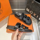 Retro Minimalist Comfortable Leather Fashionable Sandals Black