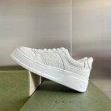 Men's and Women's Adult GG Simple Hundred Breathable Casual Sneakers White