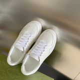 Men's and Women's Adult GG Simple Hundred Breathable Casual Sneakers White