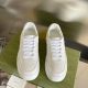 Men's and Women's Adult GG Simple Hundred Breathable Casual Sneakers White