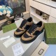 Men's and Women's Adults GG Fashion Hundred Breathable Casual Sneakers Brown Black