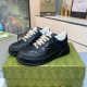 Men's and Women's Adults GG Fashion Hundred Breathable Casual Sneakers Black