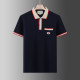 Summer Men's Adult Embroidered Logo Fashion Casual Short Sleeve Polo Shirt with Pocket