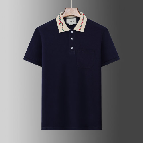 Summer Men's Adult Simple Versatile Casual Pocket Short Sleeve Polo Shirt