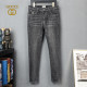 2024 Men's Adult New Simple Hundred Casual Jeans Black