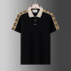 Summer Men's Adult Jacquard Logo Simple Casual Short Sleeve Polo Shirt