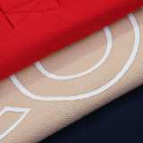 Summer Men's Adult Fashion Three Color Splicing Casual Short Sleeve Polo Shirt 22333#